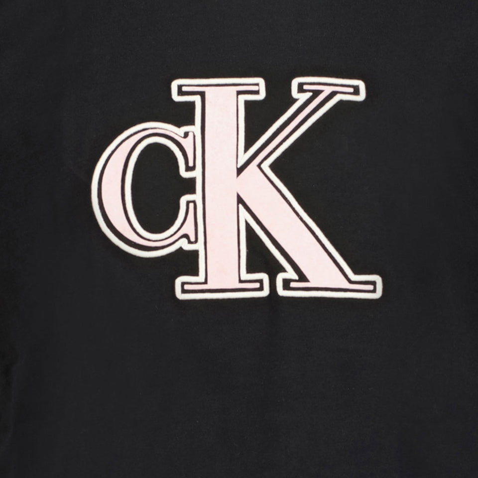 Calvin Klein Meisjes T-Shirt in Zwart