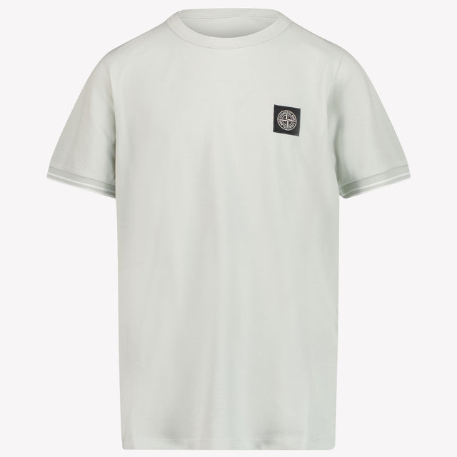 Stone Island Kinder Jongens T-Shirt In Licht Grijs