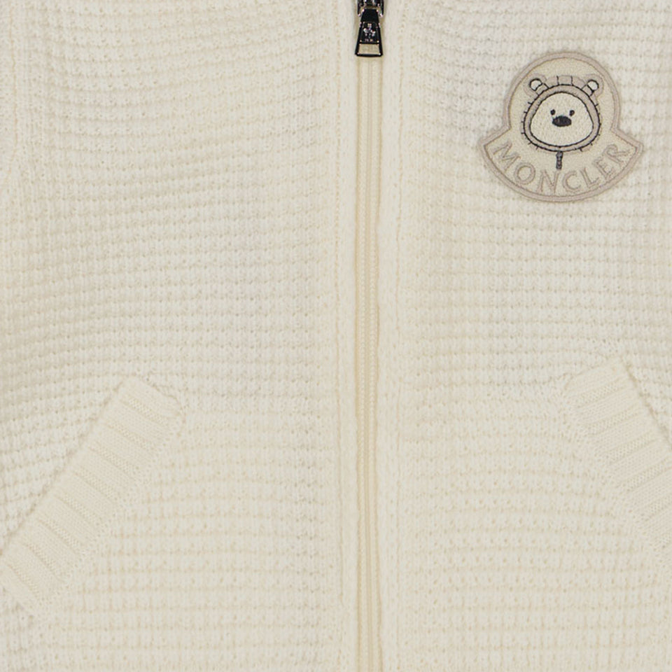 Moncler Baby Unisex Vest In Off White