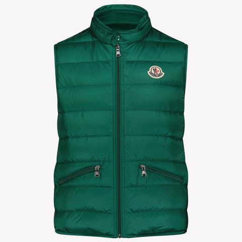 Moncler Gui Kinder Jongens Bodywarmer In Donker Groen