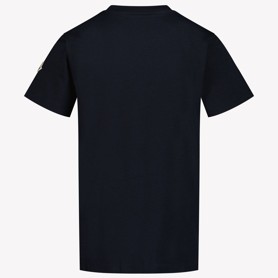 Moncler Kinder Jongens T-Shirt In Navy