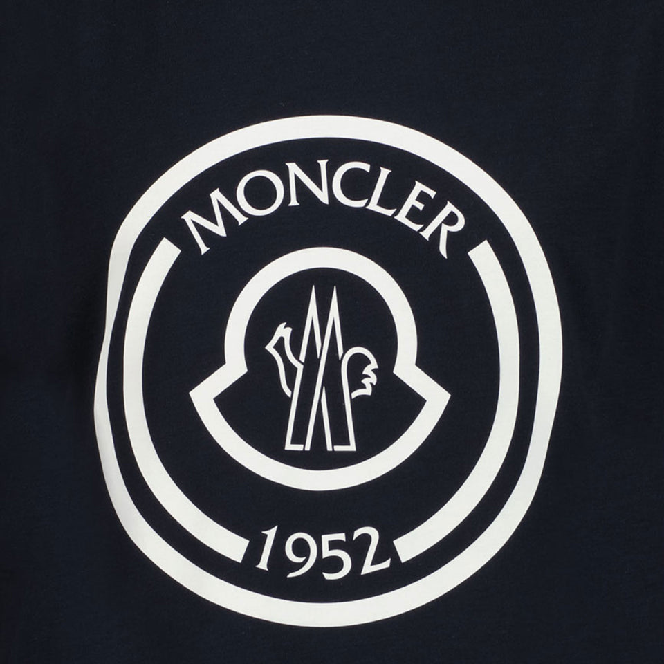 Moncler Kinder Jongens T-Shirt In Navy