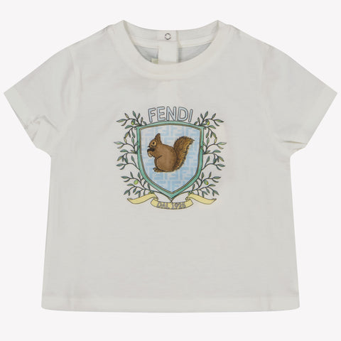 Fendi Baby Unisex T-Shirt In Wit