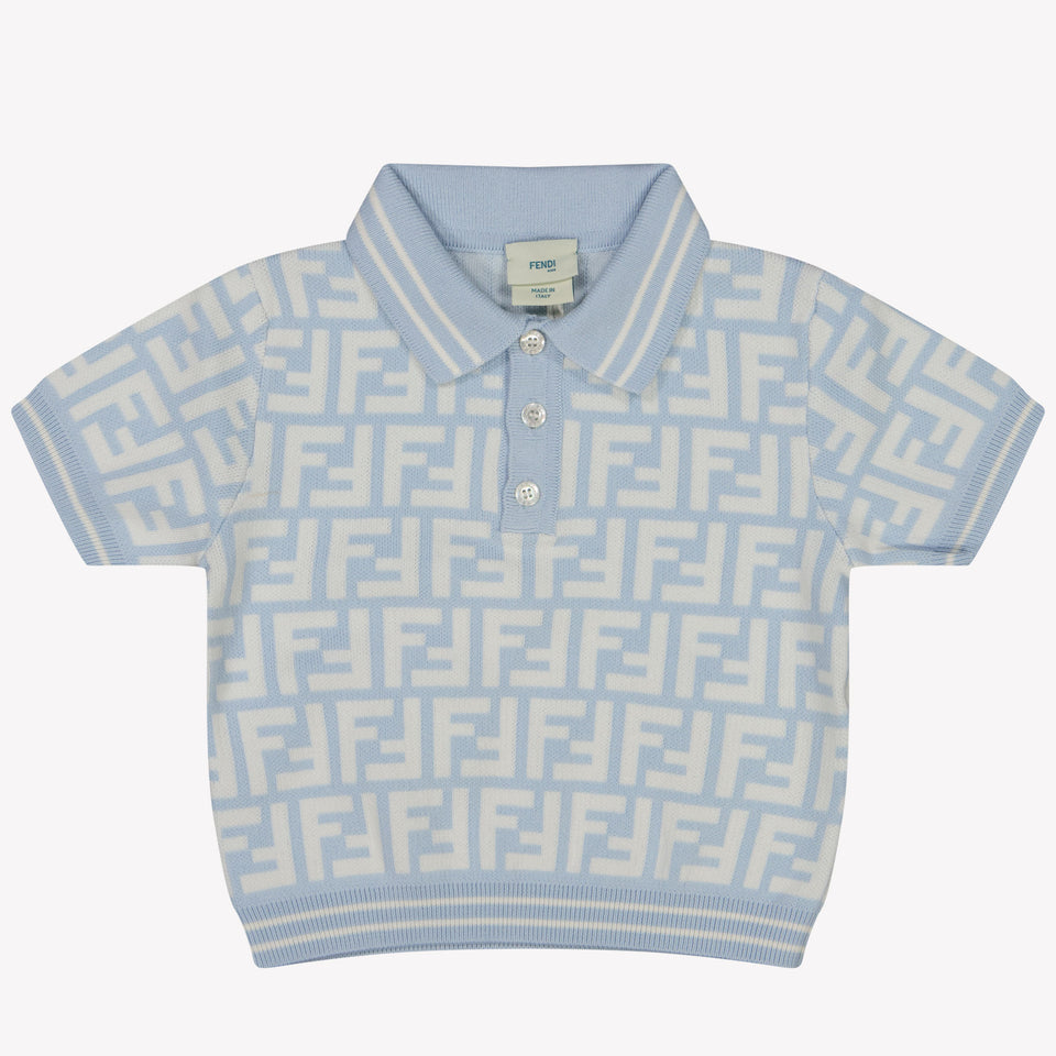 Fendi Baby Jongens Polo In Licht Blauw