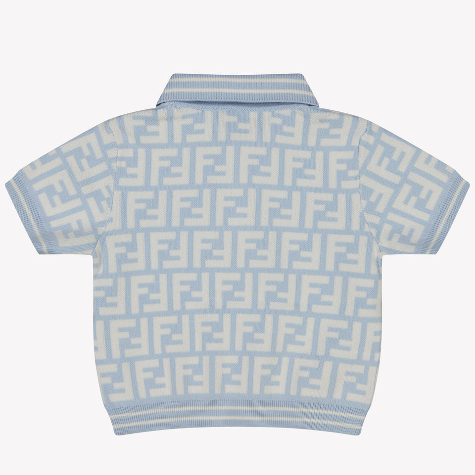 Fendi Baby Jongens Polo In Licht Blauw