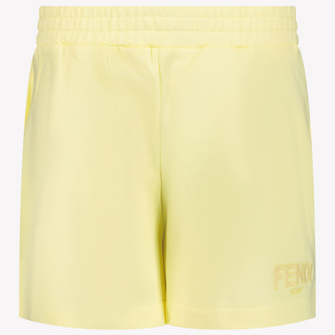 Fendi Kinder Meisjes Shorts In Geel