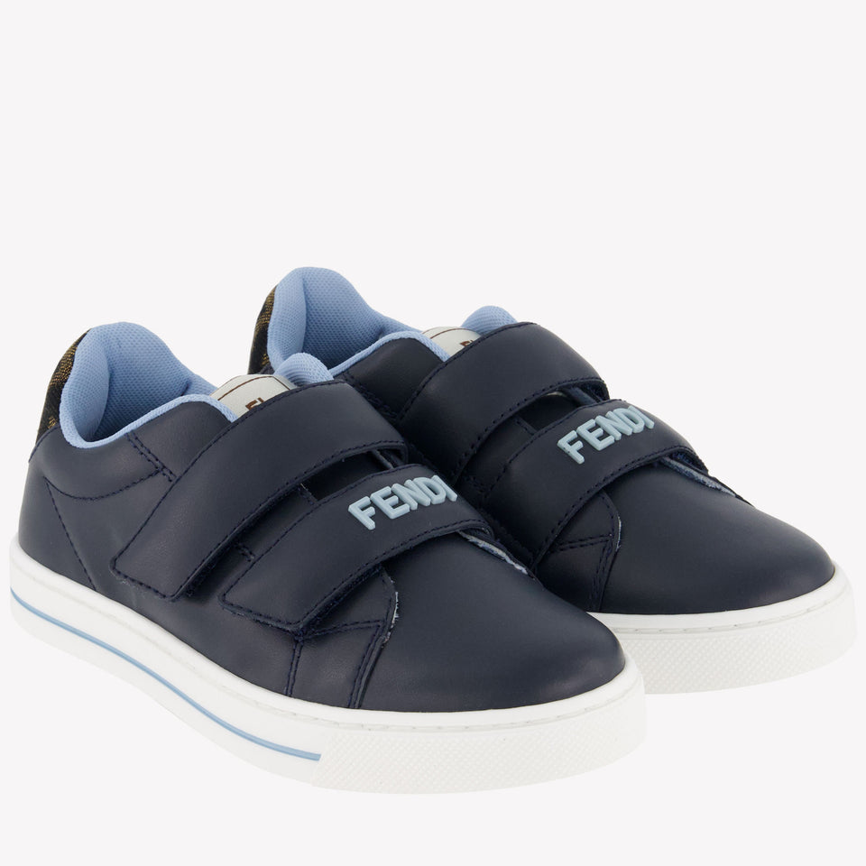 Fendi Unisex Sneakers In Navy