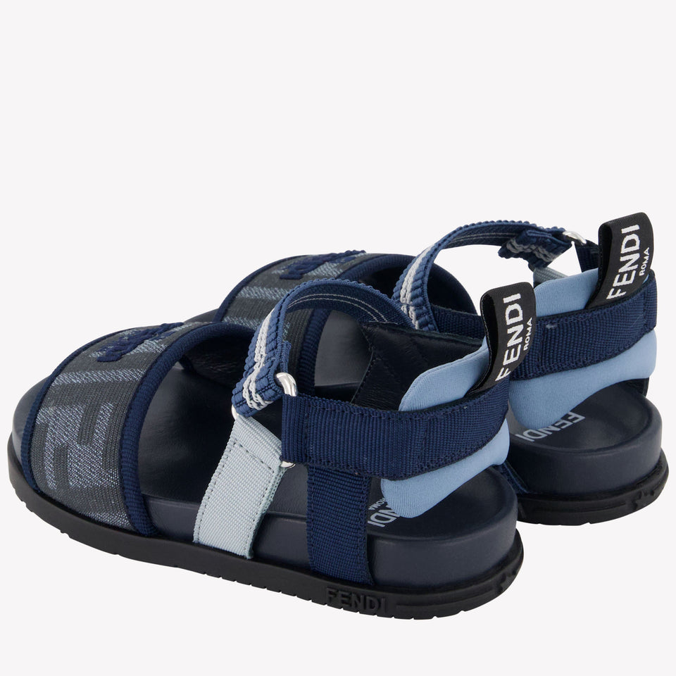 Fendi Unisex Sandalen In Blauw