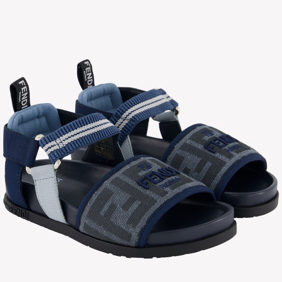 Fendi Unisex Sandalen In Blauw