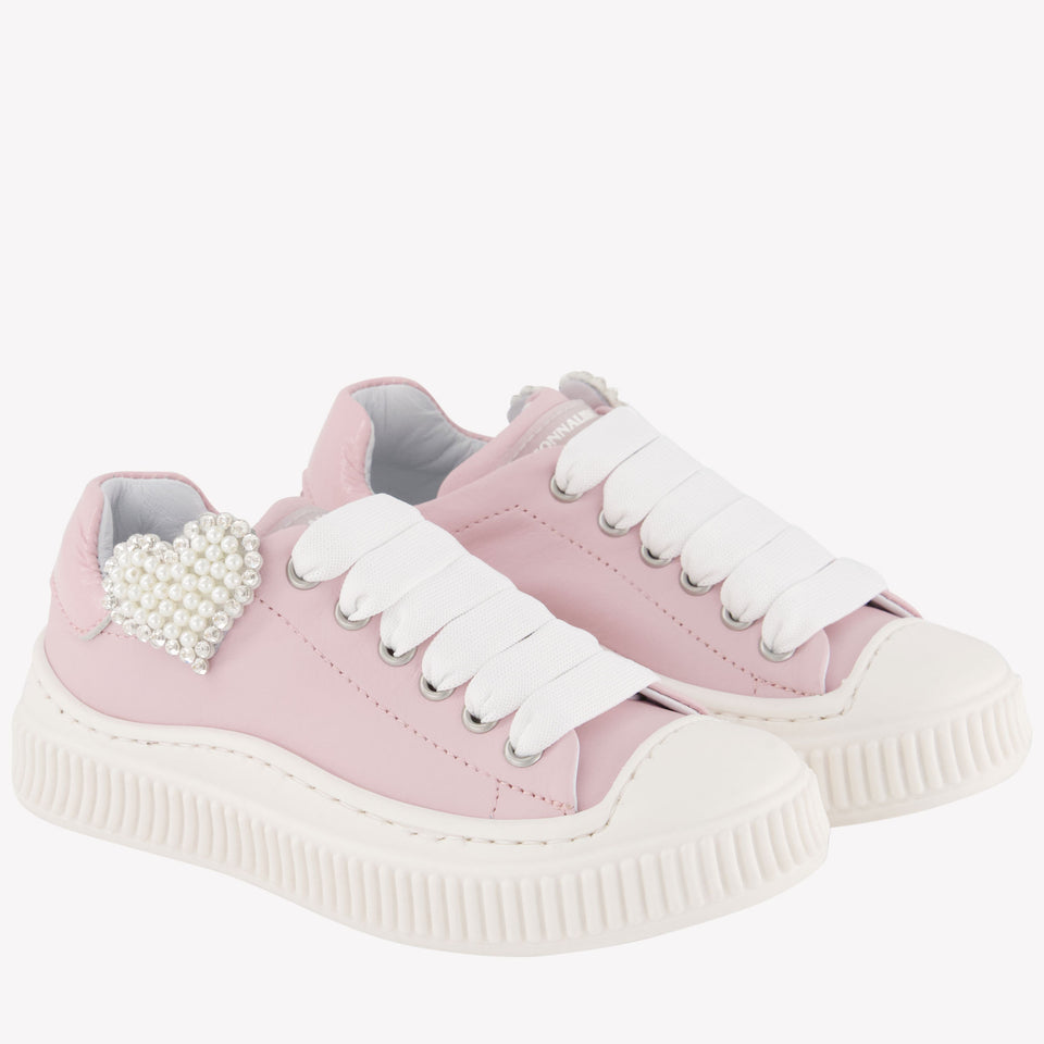 MonnaLisa Meisjes Sneakers In Licht Roze