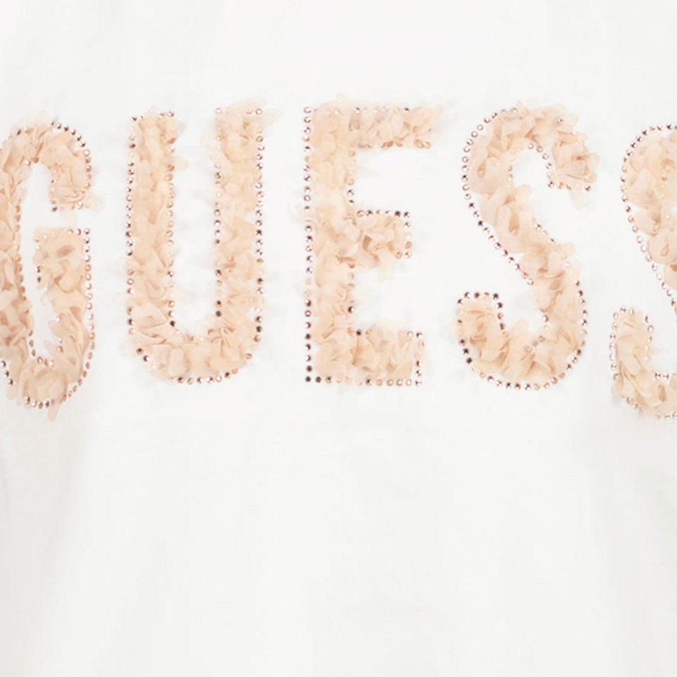 Guess Kinder Meisjes T-Shirt In Wit