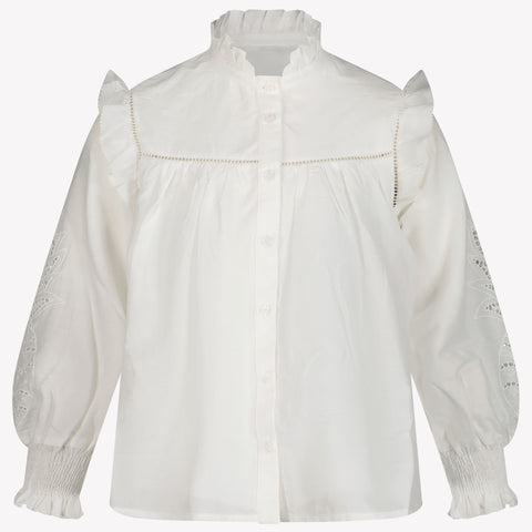 Chloe Kinder Meisjes Blouse In Wit