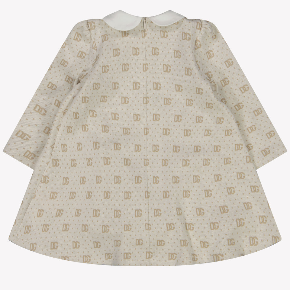 Dolce & Gabbana Baby Meisjes Jurk In Beige