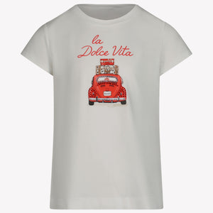 MonnaLisa Kinder Meisjes T-Shirt in Wit