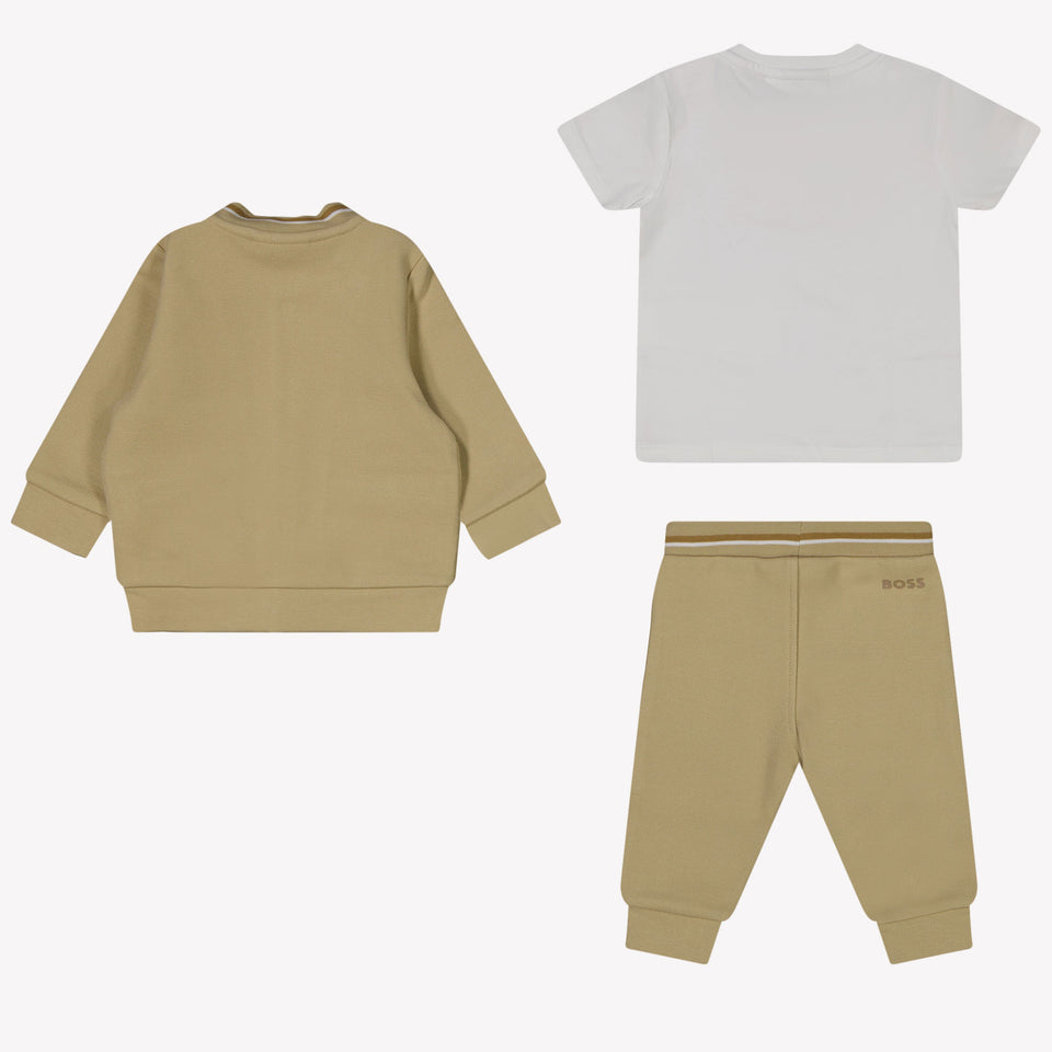 Boss Baby Jongens Joggingpak In Licht Beige