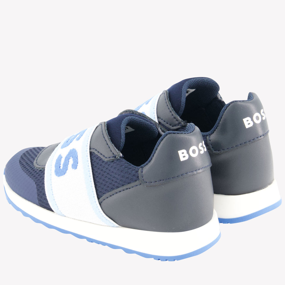 Boss Jongens Sneakers In Navy