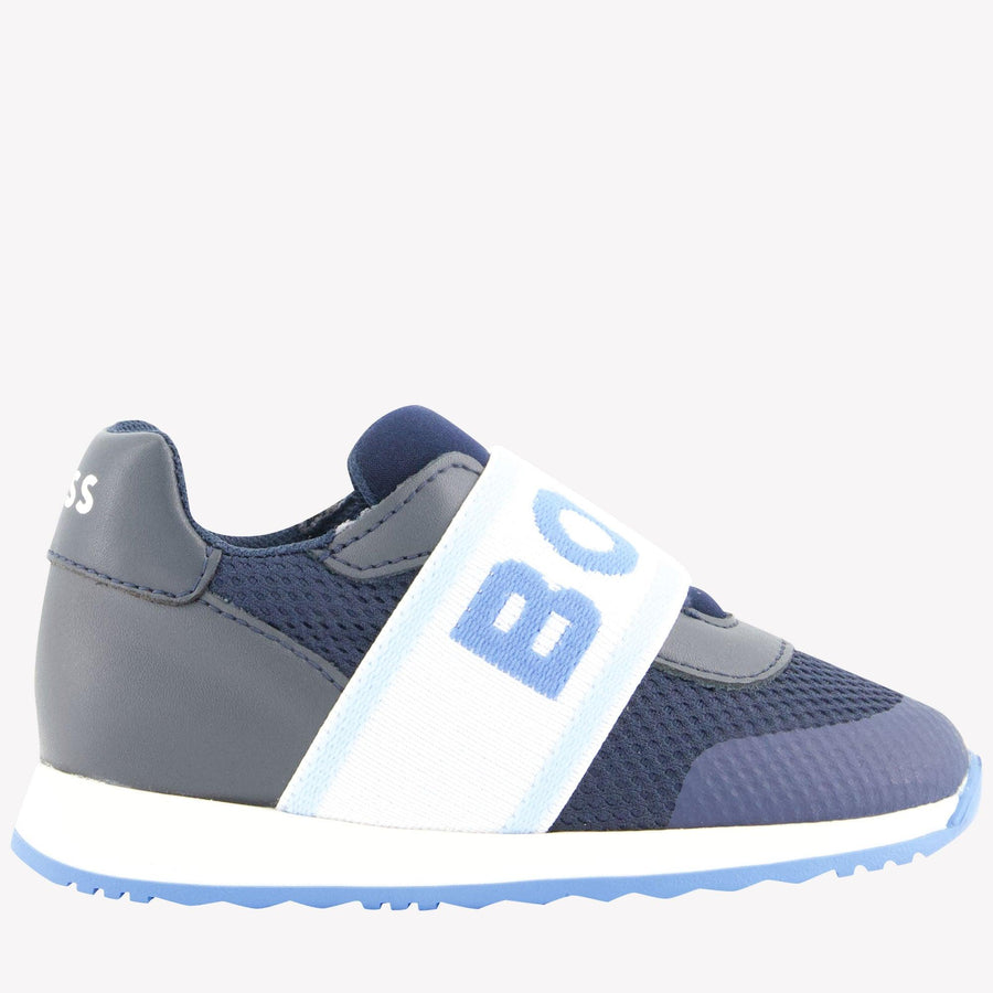 Boss Jongens Sneakers In Navy