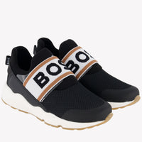 Boss Jongens Sneakers In Zwart