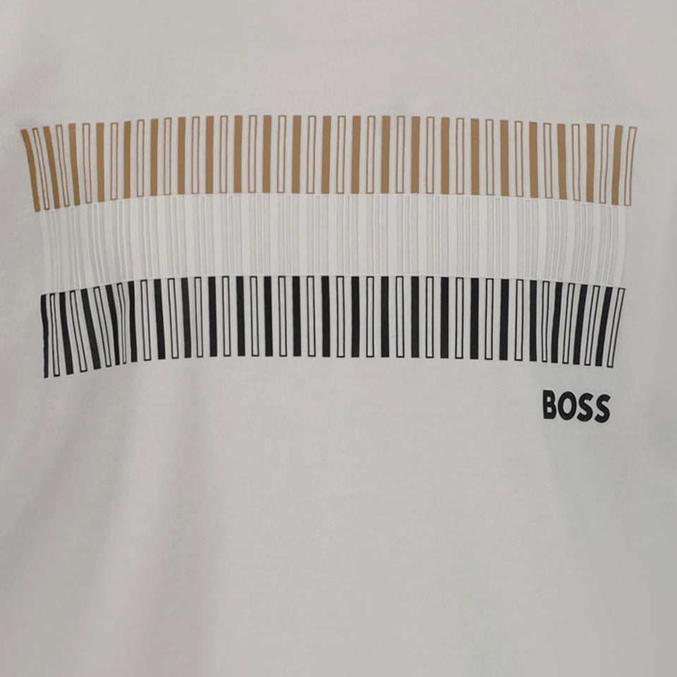 Boss Kinder Jongens T-Shirt In Wit