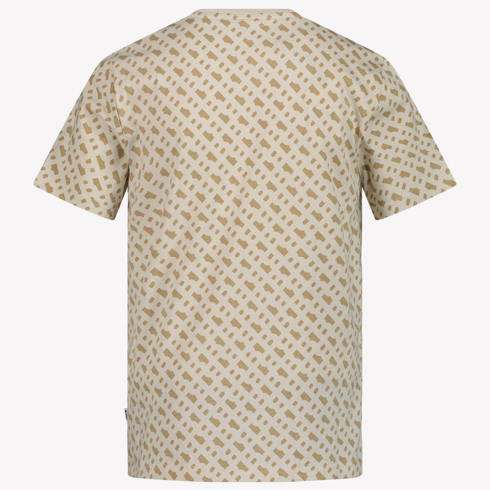 Boss Kinder Jongens T-Shirt In Beige