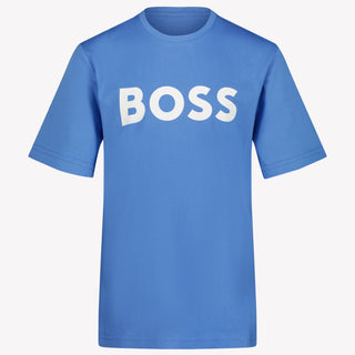 Boss Kinder Jongens T-Shirt In Blauw