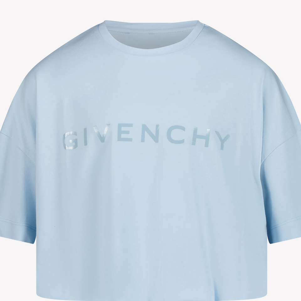 Givenchy Kinder Meisjes T-Shirt In Licht Blauw