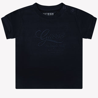 Guess Baby Jongens T-Shirt In Navy