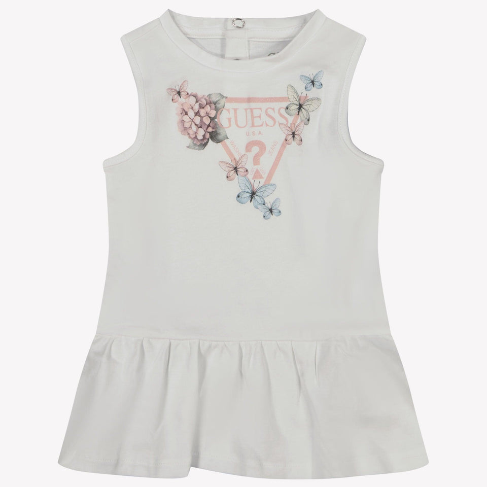 Guess Baby Meisjes Jurk In Wit