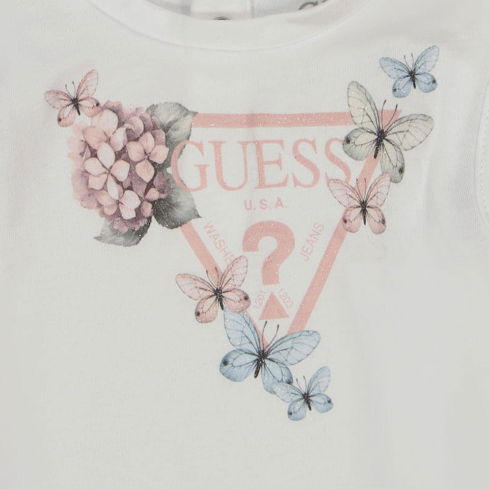 Guess Baby Meisjes Jurk In Wit