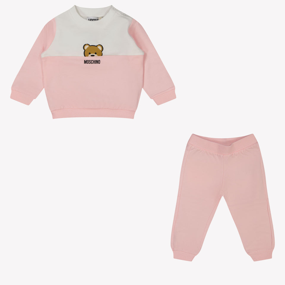 Moschino Baby Meisjes Joggingpak In Licht Roze