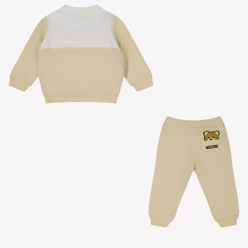 Moschino Baby Unisex Joggingpak In Beige