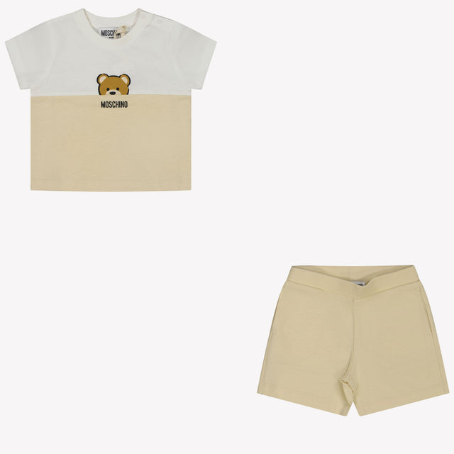 Moschino Baby Unisex Setje In Beige