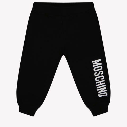 Moschino Baby Unisex Broek In Zwart