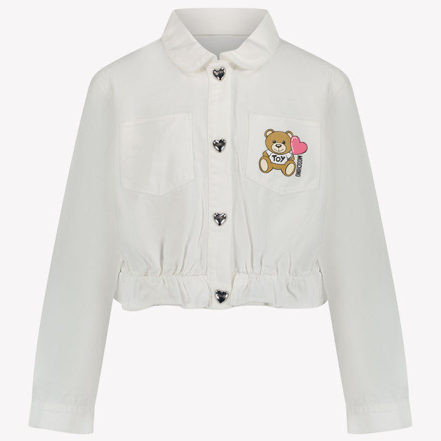 Moschino Kinder Unisex Spijkerjassen In Wit