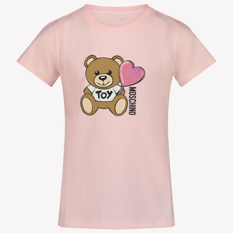 Moschino Kinder Meisjes T-Shirt In Licht Roze