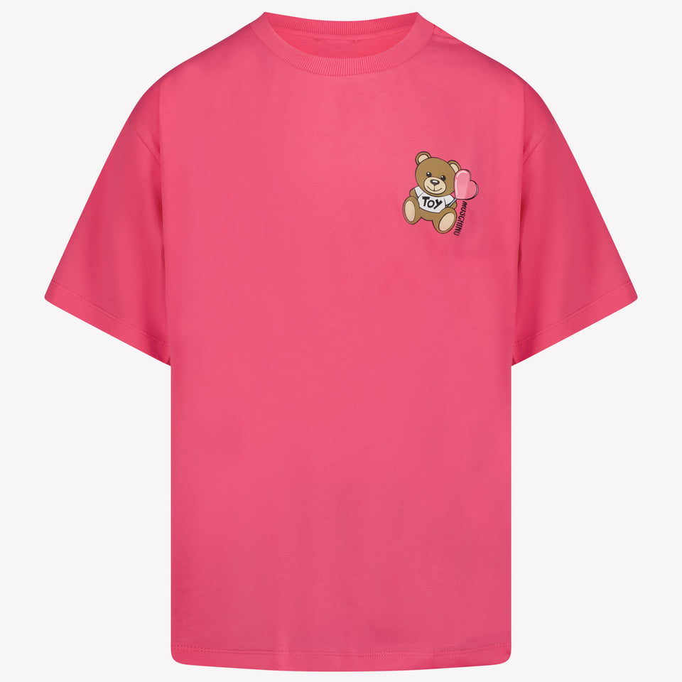 Moschino Kinder Meisjes T-Shirt In Fuchsia