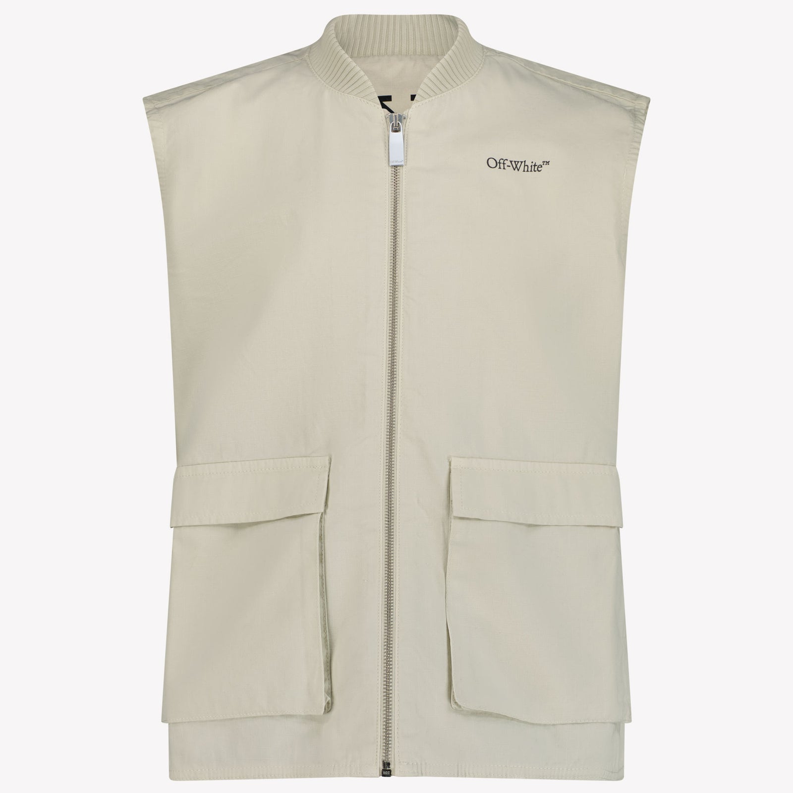 Off-White Kinder Jongens Bodywarmer In Licht Grijs