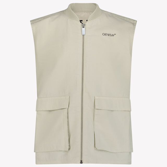 Off-White Kinder Jongens Bodywarmer In Licht Grijs