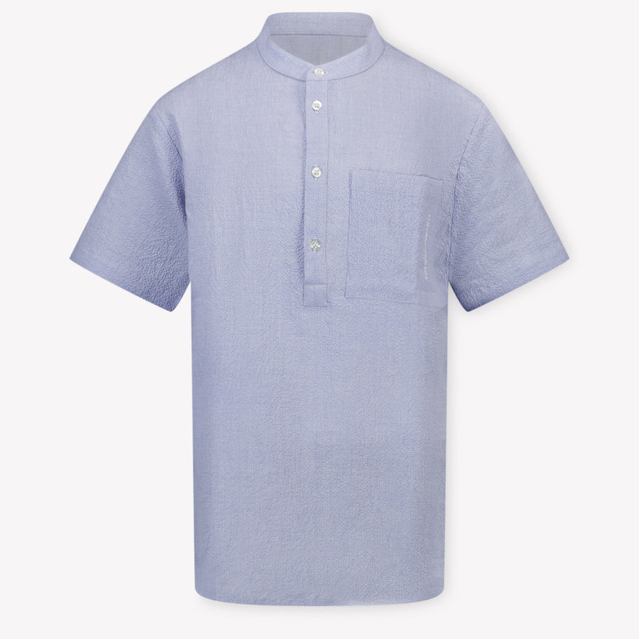 Armani Kinder Jongens Blouse In Licht Blauw