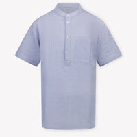 Armani Kinder Jongens Blouse In Licht Blauw