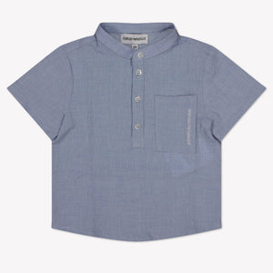 Armani Baby Jongens Blouse In Licht Blauw