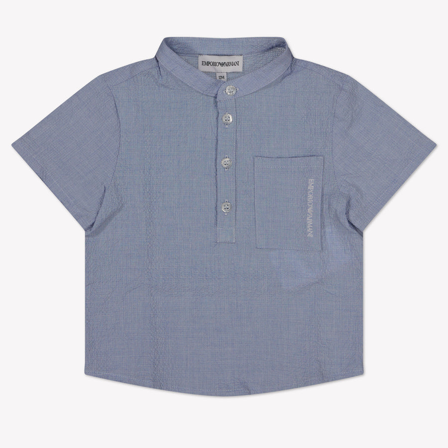 Armani Baby Jongens Blouse In Licht Blauw