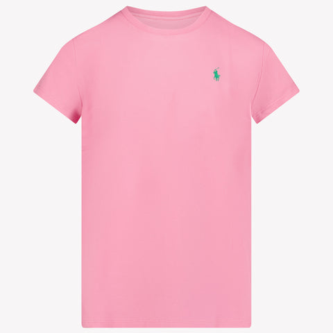 Ralph Lauren Kinder Meisjes T-Shirt In Donker Roze