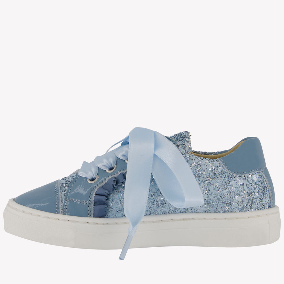 Andanines Meisjes Sneakers In Licht Blauw