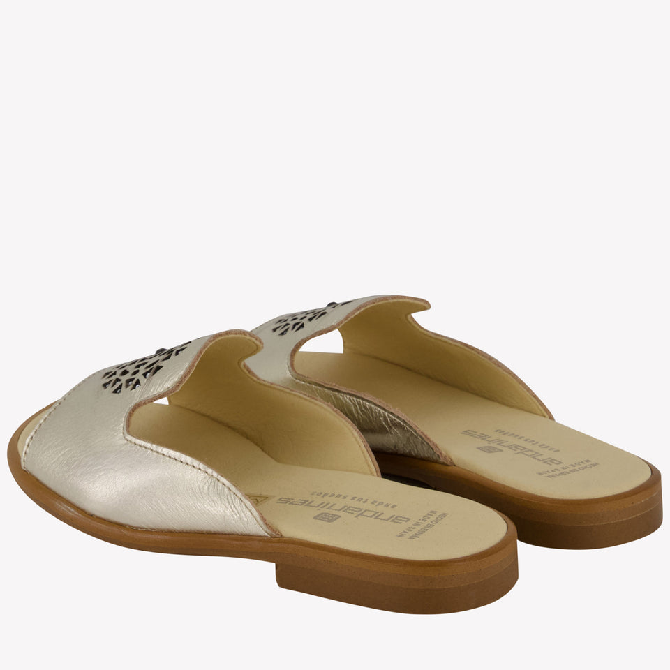 Andanines Meisjes Slippers In Goud