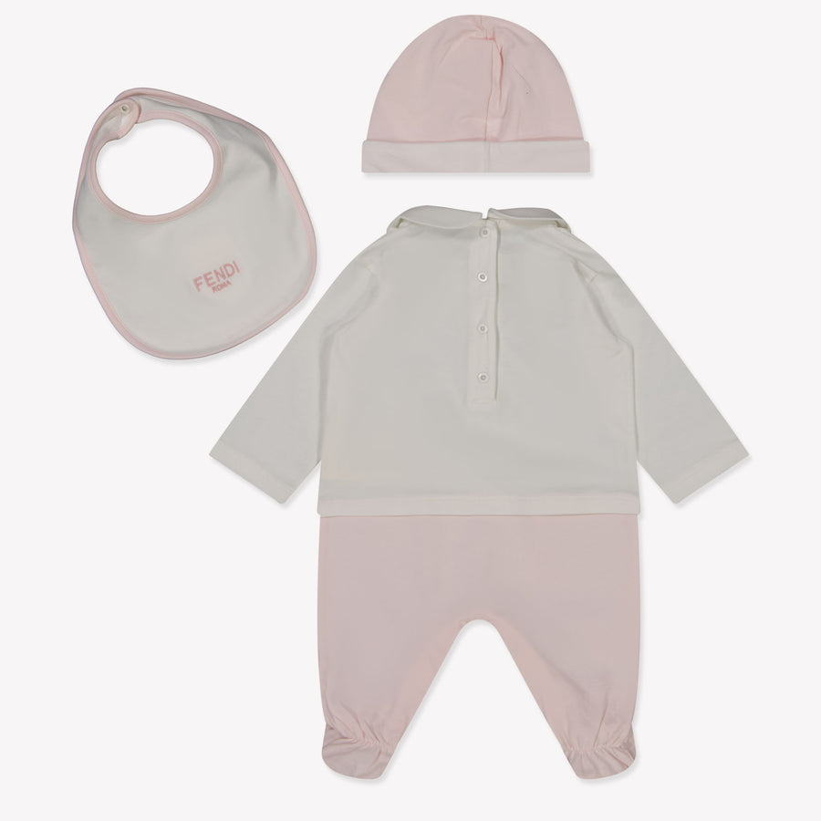 Fendi Baby Meisjes Boxpakje In Licht Roze
