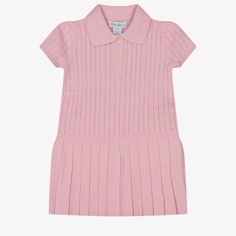 Ralph Lauren Baby Meisjes Jurk In Licht Roze