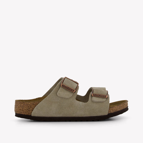 Birkenstock Unisex Slippers In Taupe
