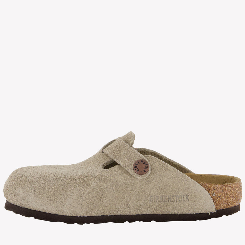 Birkenstock Boston Unisex Slippers In Taupe