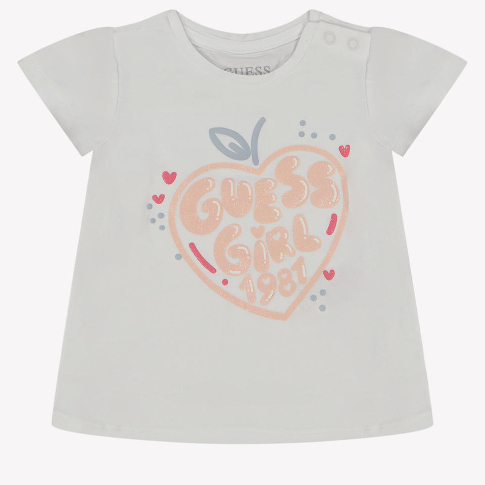 Guess Baby Meisjes T-Shirt In Wit